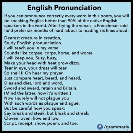 English Pronunciation meme