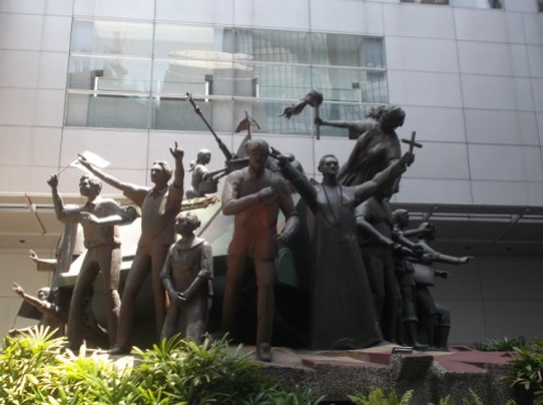 The Spirit of EDSA sculpture by Eduardo Castrillo